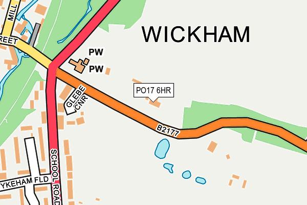 PO17 6HR map - OS OpenMap – Local (Ordnance Survey)