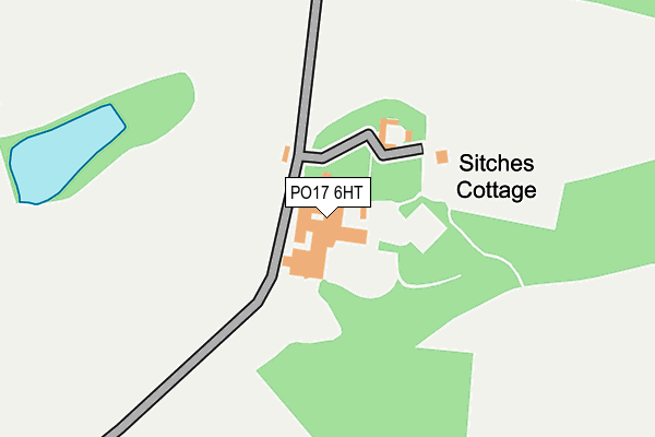 PO17 6HT map - OS OpenMap – Local (Ordnance Survey)