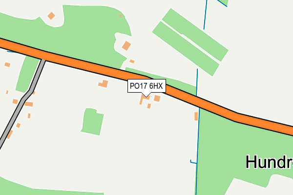 PO17 6HX map - OS OpenMap – Local (Ordnance Survey)