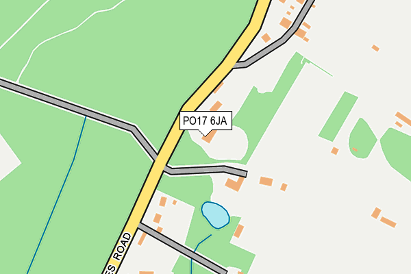 PO17 6JA map - OS OpenMap – Local (Ordnance Survey)
