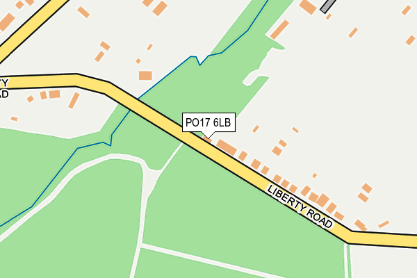 PO17 6LB map - OS OpenMap – Local (Ordnance Survey)