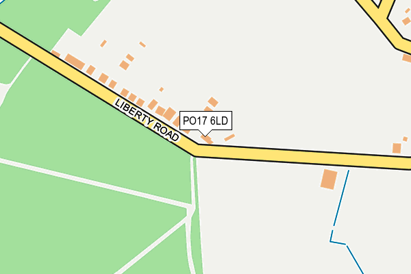 PO17 6LD map - OS OpenMap – Local (Ordnance Survey)
