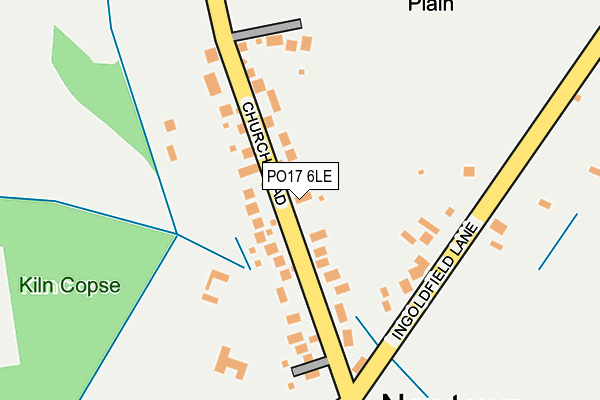 PO17 6LE map - OS OpenMap – Local (Ordnance Survey)