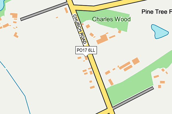 PO17 6LL map - OS OpenMap – Local (Ordnance Survey)