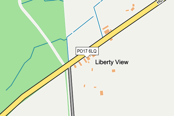 PO17 6LQ map - OS OpenMap – Local (Ordnance Survey)