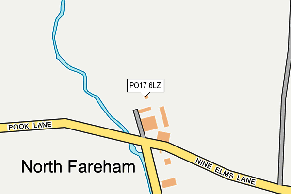 PO17 6LZ map - OS OpenMap – Local (Ordnance Survey)