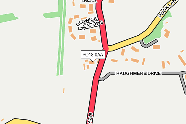 PO18 0AA map - OS OpenMap – Local (Ordnance Survey)