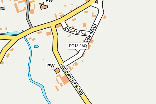 PO18 0AQ map - OS OpenMap – Local (Ordnance Survey)
