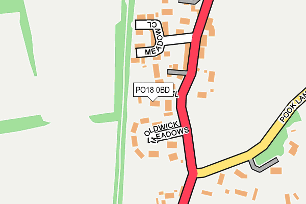 PO18 0BD map - OS OpenMap – Local (Ordnance Survey)