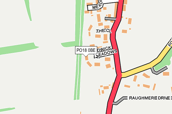 PO18 0BE map - OS OpenMap – Local (Ordnance Survey)