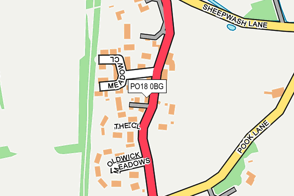 PO18 0BG map - OS OpenMap – Local (Ordnance Survey)