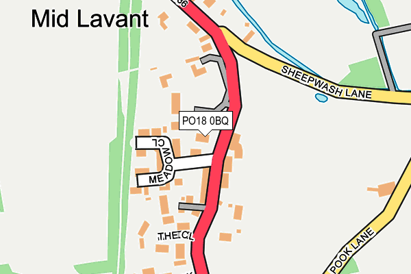 PO18 0BQ map - OS OpenMap – Local (Ordnance Survey)