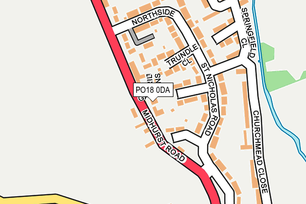 PO18 0DA map - OS OpenMap – Local (Ordnance Survey)