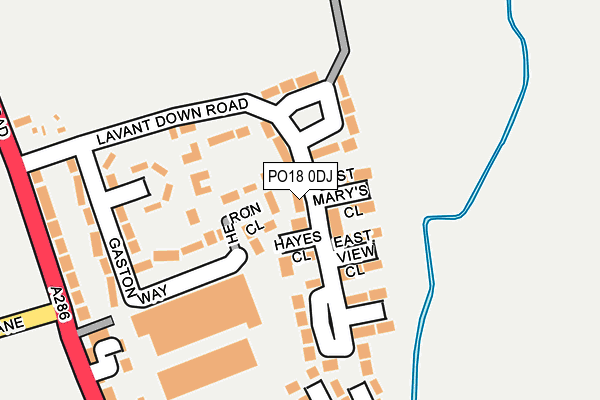 PO18 0DJ map - OS OpenMap – Local (Ordnance Survey)