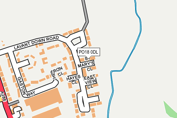 PO18 0DL map - OS OpenMap – Local (Ordnance Survey)