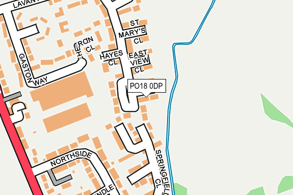 PO18 0DP map - OS OpenMap – Local (Ordnance Survey)
