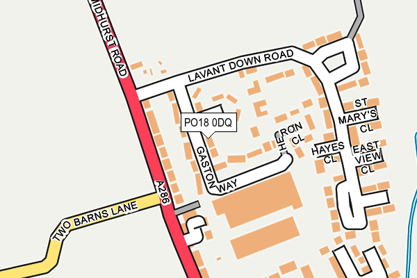 PO18 0DQ map - OS OpenMap – Local (Ordnance Survey)