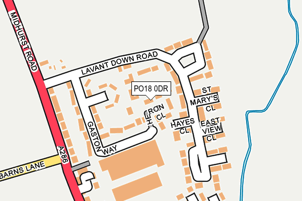 PO18 0DR map - OS OpenMap – Local (Ordnance Survey)