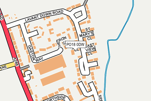 PO18 0DW map - OS OpenMap – Local (Ordnance Survey)