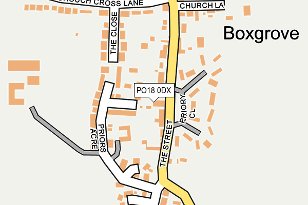 PO18 0DX map - OS OpenMap – Local (Ordnance Survey)
