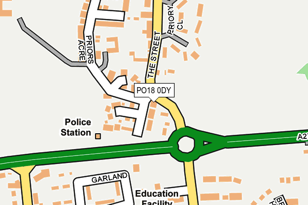 PO18 0DY map - OS OpenMap – Local (Ordnance Survey)