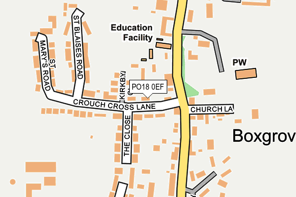 PO18 0EF map - OS OpenMap – Local (Ordnance Survey)