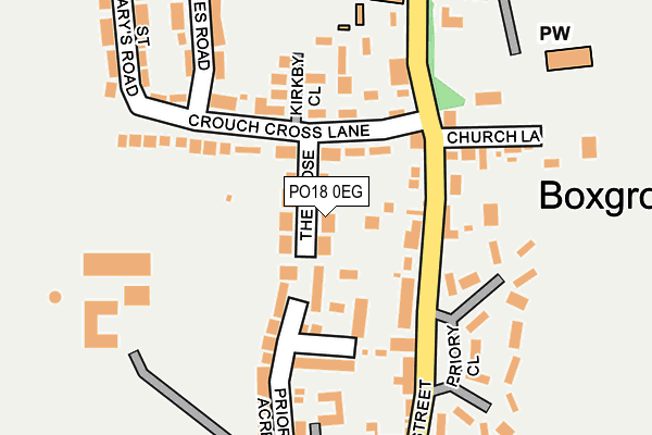PO18 0EG map - OS OpenMap – Local (Ordnance Survey)