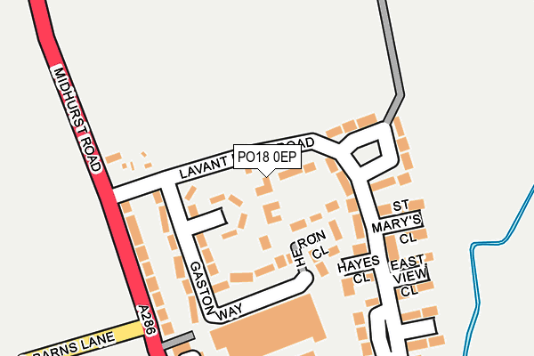 PO18 0EP map - OS OpenMap – Local (Ordnance Survey)