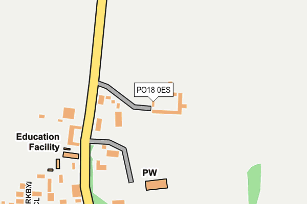 PO18 0ES map - OS OpenMap – Local (Ordnance Survey)