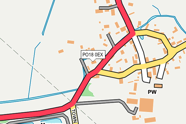 PO18 0EX map - OS OpenMap – Local (Ordnance Survey)