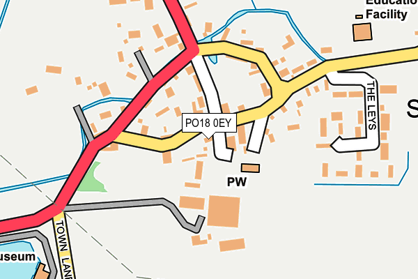 PO18 0EY map - OS OpenMap – Local (Ordnance Survey)