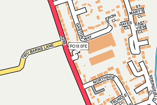 PO18 0FE map - OS OpenMap – Local (Ordnance Survey)