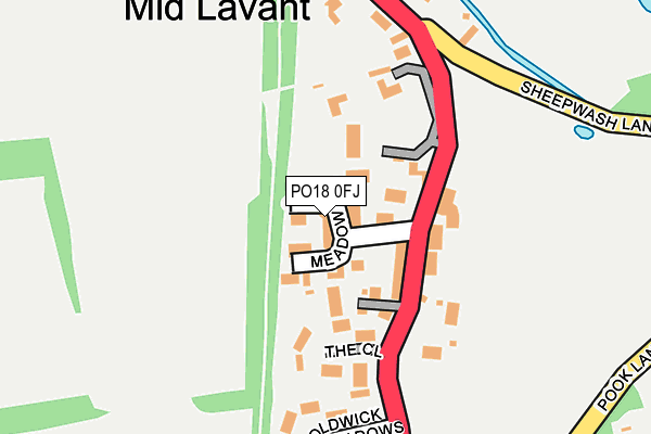PO18 0FJ map - OS OpenMap – Local (Ordnance Survey)