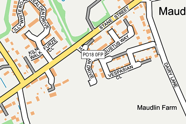 PO18 0FP map - OS OpenMap – Local (Ordnance Survey)