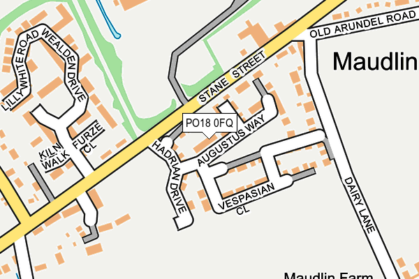 PO18 0FQ map - OS OpenMap – Local (Ordnance Survey)