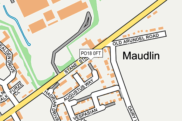 PO18 0FT map - OS OpenMap – Local (Ordnance Survey)