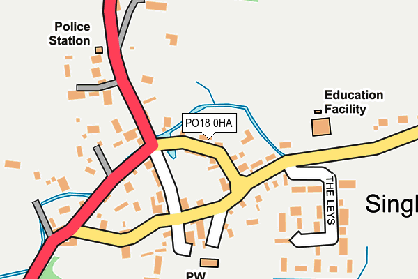 PO18 0HA map - OS OpenMap – Local (Ordnance Survey)