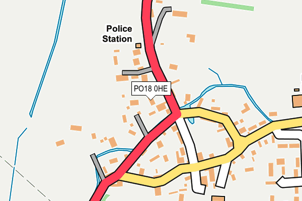 PO18 0HE map - OS OpenMap – Local (Ordnance Survey)