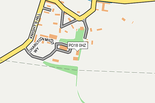 PO18 0HZ map - OS OpenMap – Local (Ordnance Survey)