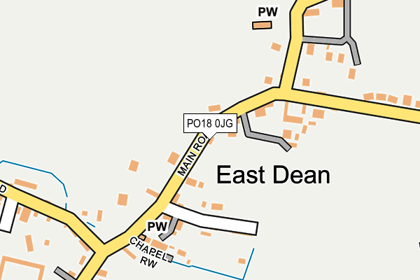 PO18 0JG map - OS OpenMap – Local (Ordnance Survey)