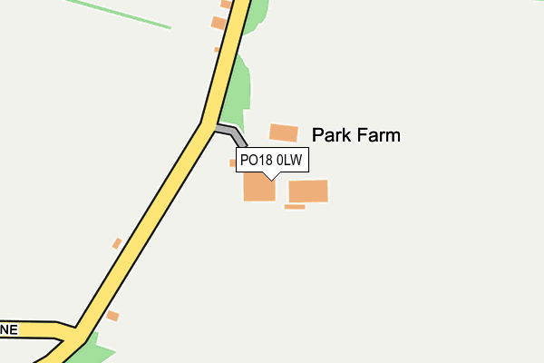 PO18 0LW map - OS OpenMap – Local (Ordnance Survey)