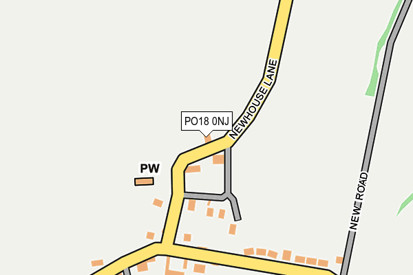PO18 0NJ map - OS OpenMap – Local (Ordnance Survey)