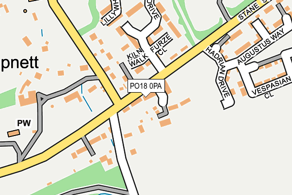 PO18 0PA map - OS OpenMap – Local (Ordnance Survey)