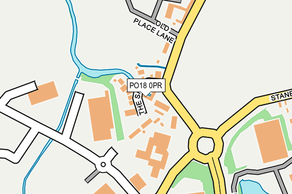 PO18 0PR map - OS OpenMap – Local (Ordnance Survey)
