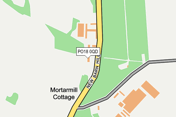 PO18 0QD map - OS OpenMap – Local (Ordnance Survey)