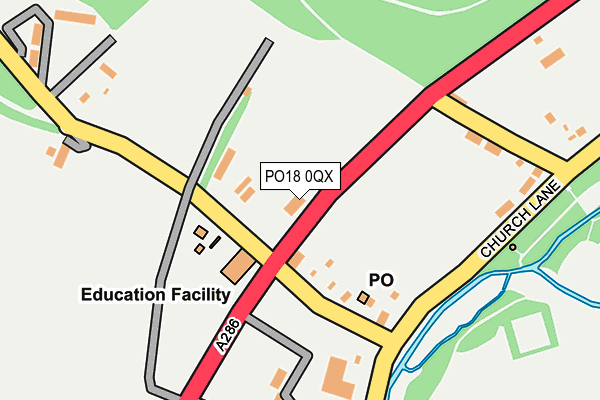 PO18 0QX map - OS OpenMap – Local (Ordnance Survey)