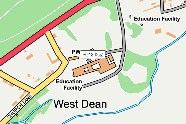 PO18 0QZ map - OS OpenMap – Local (Ordnance Survey)