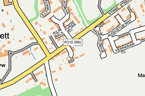 PO18 0RN map - OS OpenMap – Local (Ordnance Survey)