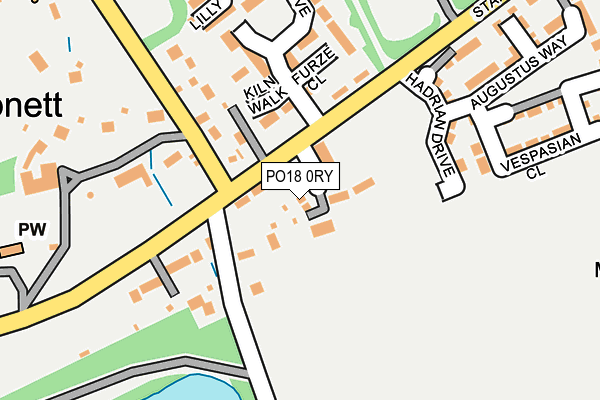PO18 0RY map - OS OpenMap – Local (Ordnance Survey)