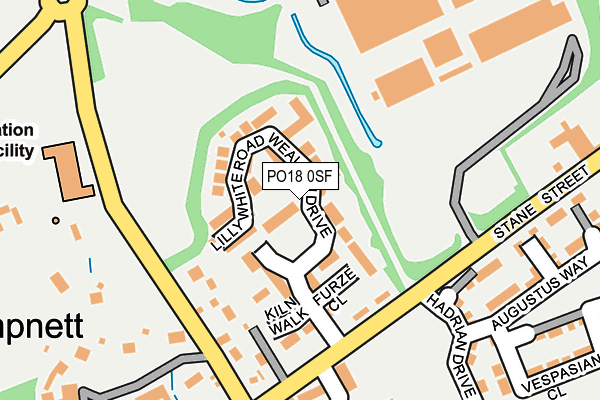 PO18 0SF map - OS OpenMap – Local (Ordnance Survey)